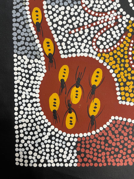 #335 Women Digging for Honey Ants: ANGELA NUMINA : ABORIGINAL ART: 31x41cm