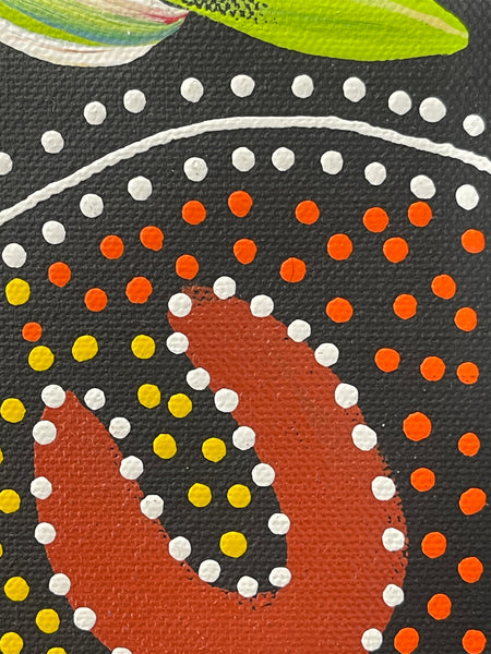 #341 Women Collecting - JACINTA NUMINA : Aboriginal Art: 38x53cm