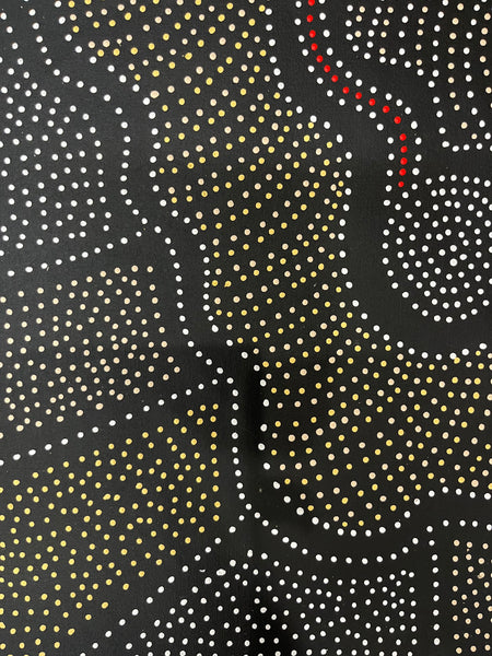 #129 Thorny Lizard Dreaming (Neutrals) - JACINTA NUMINA Aboriginal Art: 85cm x 65cm