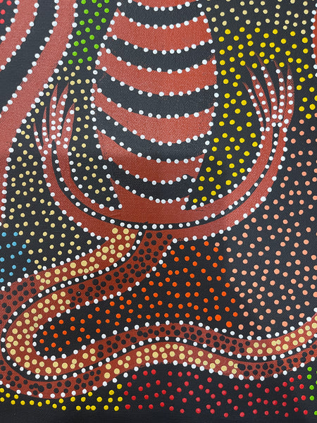 #383 Goanna Dreaming - JACINTA NUMINA : Aboriginal Art: 38x53cm