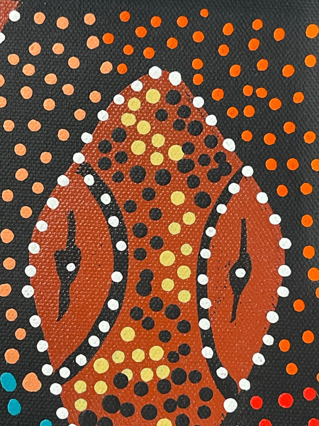 #383 Goanna Dreaming - JACINTA NUMINA : Aboriginal Art: 38x53cm