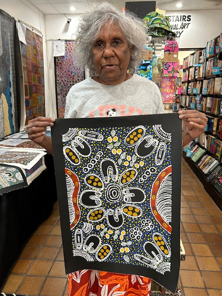 #178 Women Collecting Bush Tucker - LANITA NUMINA : Aboriginal Art: 54 x 39cm