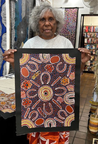 #265 Women Collecting Bush Tucker - LANITA NUMINA : Aboriginal Art: 54 x 39cm