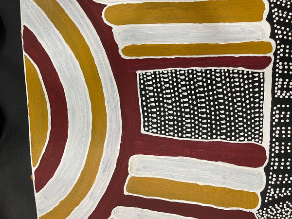 #319 Womens Body Design (Multi): ANNA PETYARRE: Aboriginal Art: 88x107cm