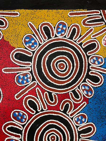 #305 Women Collecting Bush Tucker - BARBARA PANANKA : Aboriginal Art: 140x85cm