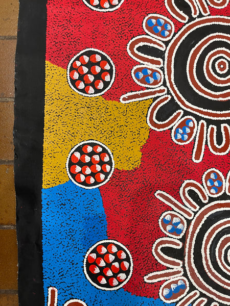 #305 Women Collecting Bush Tucker - BARBARA PANANKA : Aboriginal Art: 140x85cm