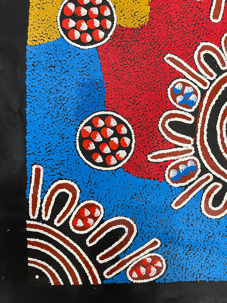 #305 Women Collecting Bush Tucker - BARBARA PANANKA : Aboriginal Art: 140x85cm