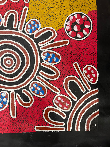 #305 Women Collecting Bush Tucker - BARBARA PANANKA : Aboriginal Art: 140x85cm