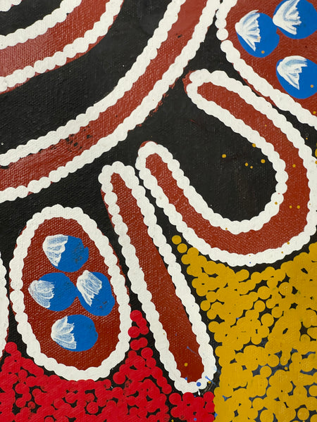 #305 Women Collecting Bush Tucker - BARBARA PANANKA : Aboriginal Art: 140x85cm