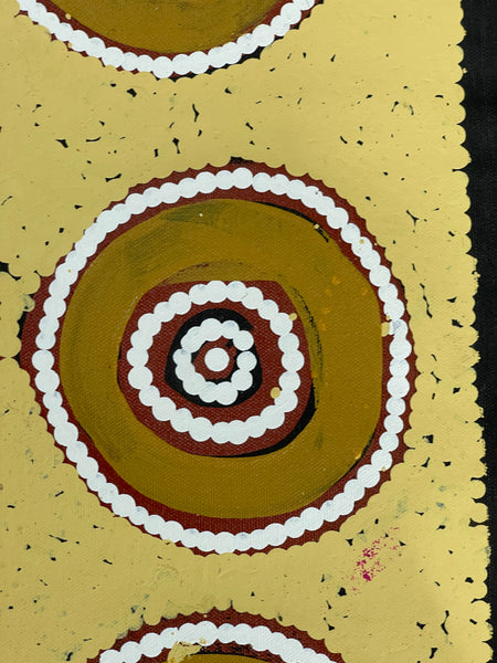 #307 Waterholes (Multi) BARBARA PANANKA PRICE : Aboriginal Art: 150x42cm