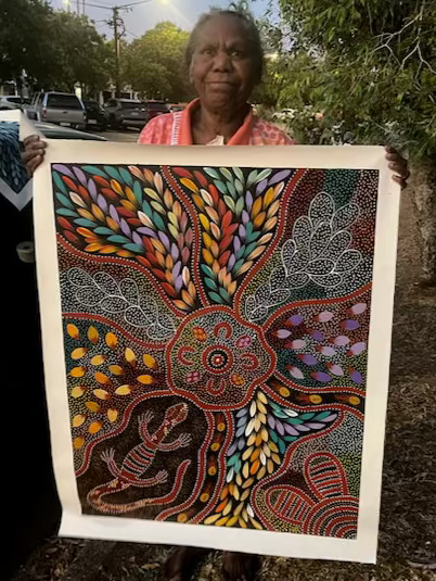 #324 Goanna Dreaming - JACINTA NUMINA : Aboriginal Art: 72cm x 92cm