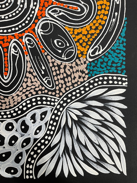 #365 My Country Dreaming (Multi) - SHARON NUMINA : Aboriginal Art: 44x58cm