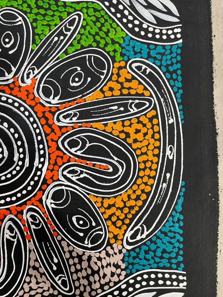 #365 My Country Dreaming (Multi) - SHARON NUMINA : Aboriginal Art: 44x58cm