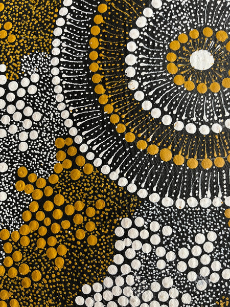 #397 Water Dreaming (Ngapa) - DOREEN DICKSON Aboriginal Art:  85cm x 110cm