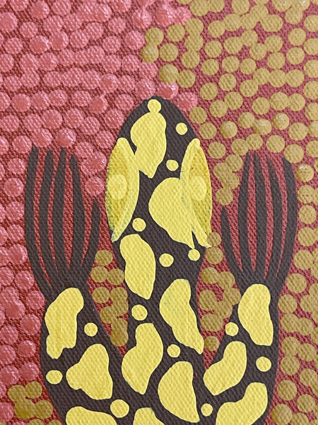 #66 Goannas (Earth) - BEVAN CLANCY TJAMPITJIMPA 25x41cm