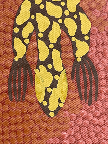 #66 Goannas (Earth) - BEVAN CLANCY TJAMPITJIMPA 25x41cm