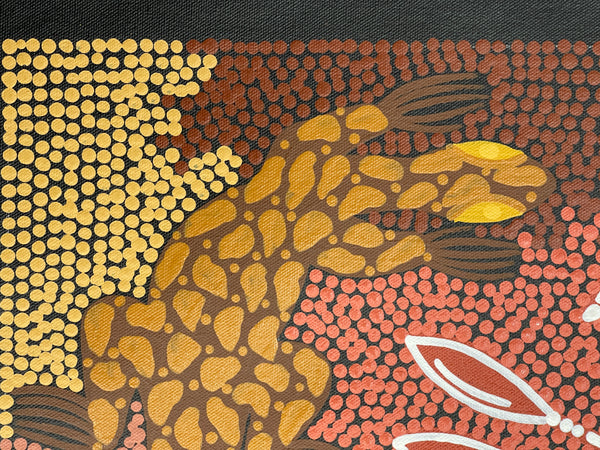 #66 Goannas (Earth) - BEVAN CLANCY TJAMPITJIMPA 25x41cm