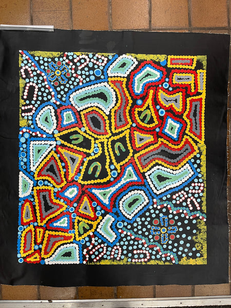 #4 Women's Dancing Ceremony (Multi) - Chakayah Sultan: Aboriginal Art - 79x87cm