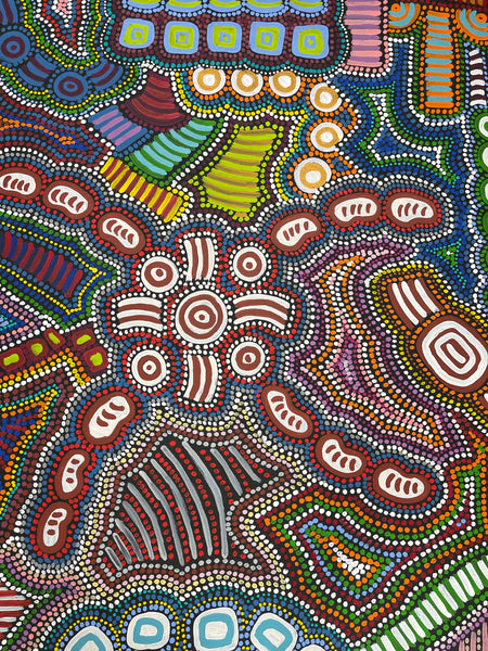 #318 Wallaby Tracks My Country Dreaming (Multi) - Pacinta Turner: 95x124cm