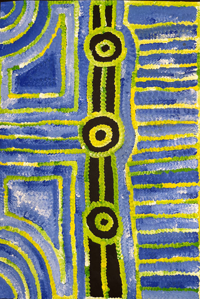 #287 My Country Dreaming - SHARON TURNER Aboriginal Art:  62cm x 90cm