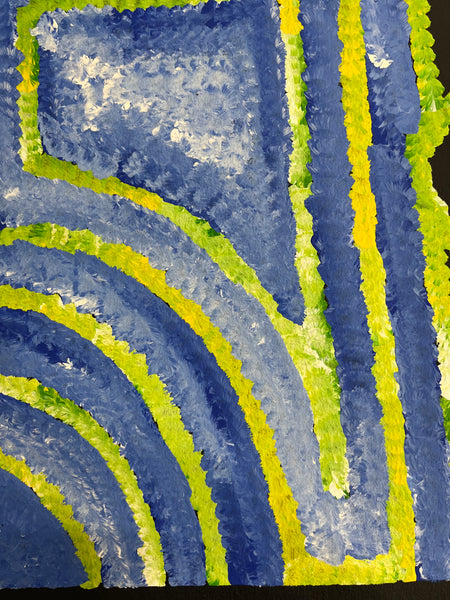 #287 My Country Dreaming - SHARON TURNER Aboriginal Art:  62cm x 90cm