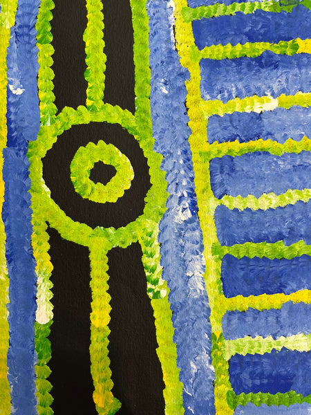 #287 My Country Dreaming - SHARON TURNER Aboriginal Art:  62cm x 90cm