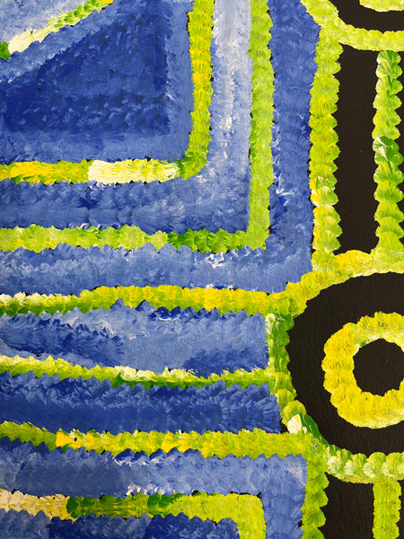 #287 My Country Dreaming - SHARON TURNER Aboriginal Art:  62cm x 90cm