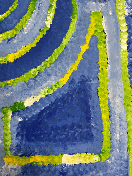 #287 My Country Dreaming - SHARON TURNER Aboriginal Art:  62cm x 90cm