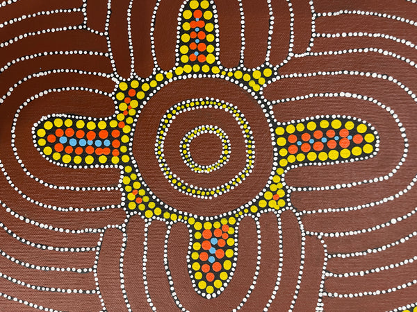 #286 Ceremony - Katrina Napaljarri Spencer: ABORIGINAL ART: 31x42cm