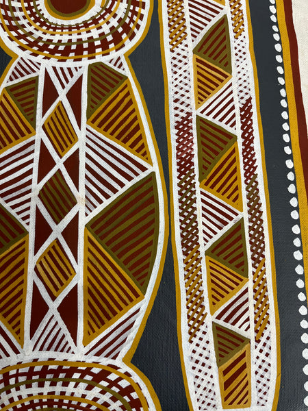 #48 BILL HARNEY (COLLECTORS PIECE) - Aboriginal Art:  85cm x 128cm