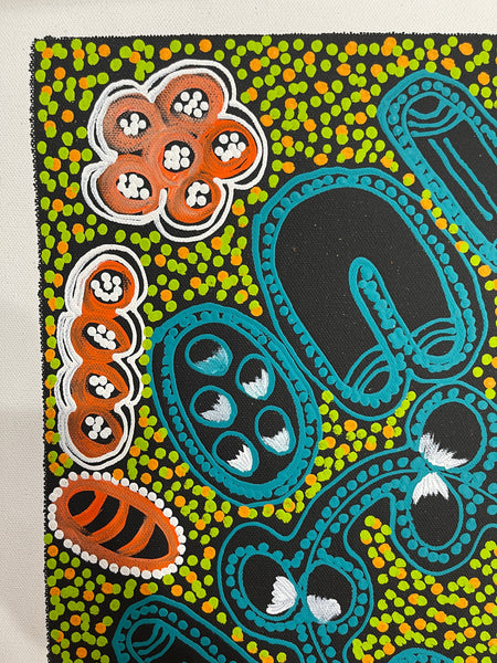 #250 My Country Women Collecting Bush Tucker - LANITA NUMINA : Aboriginal Art: 33x43cm