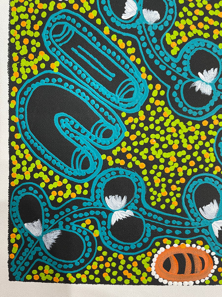 #250 My Country Women Collecting Bush Tucker - LANITA NUMINA : Aboriginal Art: 33x43cm