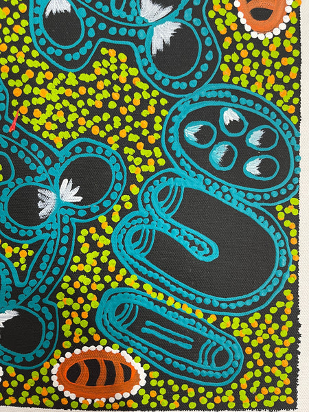 #250 My Country Women Collecting Bush Tucker - LANITA NUMINA : Aboriginal Art: 33x43cm