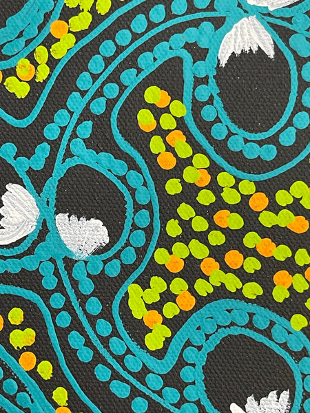 #250 My Country Women Collecting Bush Tucker - LANITA NUMINA : Aboriginal Art: 33x43cm