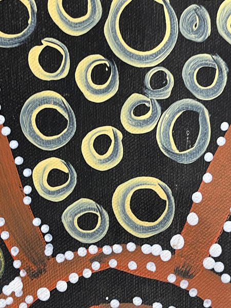 #104 Women Collecting Bush Foods - MEREDITH CURLEY: Aboriginal Art 92x151cm