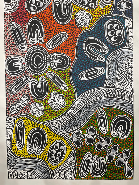 #5 My Country Women Dreaming - LANITA NUMINA : Aboriginal Art: 42x150cm