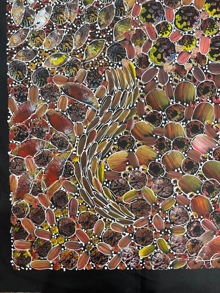 #78 Bush Yam Dreaming - RACHAEL NAMBULA: Aboriginal Art 95x96cm