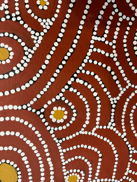 #364 Women's Ceremony - Katrina Napaljarri Spencer: ABORIGINAL ART: 45cm x 95cm