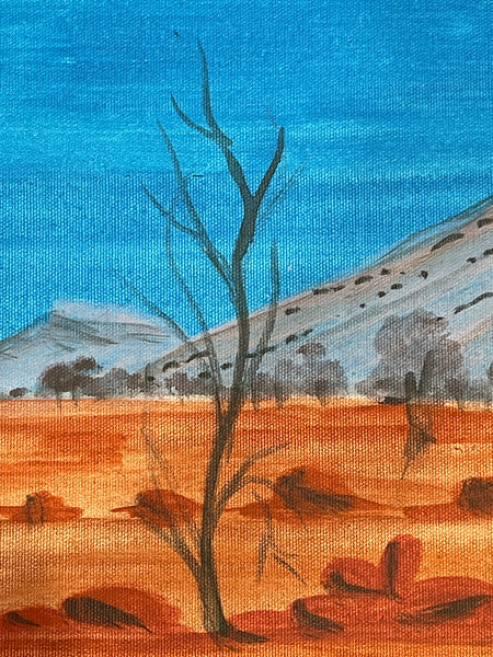 #33 Outback Landscapes - REX SULTAN JABANGARDI: ABORIGINAL ART: 39x102cm