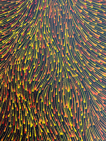 #294 Bush Medicine Seeds (Sunset) - SHARON NUMINA Aboriginal Art: 34cm x 96cm