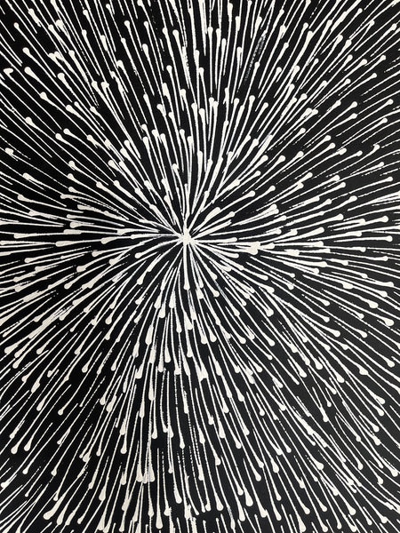 #339 Bush Medicine Seeds (White) - SHARON NUMINA : Aboriginal Art: 115x93cm