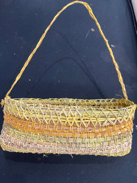 #352 Hand Woven Basket - LINDA GANYILA - Aboriginal Art: Small/Medium