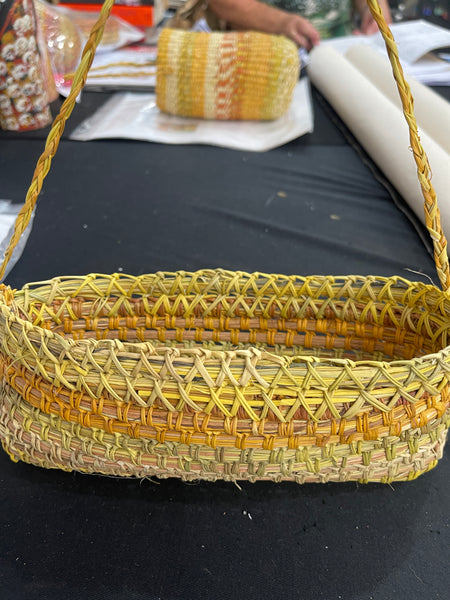 #352 Hand Woven Basket - LINDA GANYILA - Aboriginal Art: Small/Medium