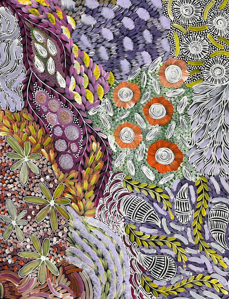 #33 Women;s Ceremony - KAREN BIRD NGALE Aboriginal Art:  74cm x 95cm