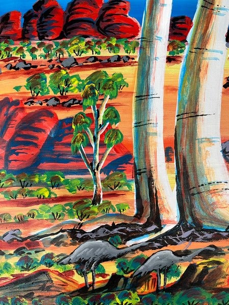 #14 Ayres Rock (Uluru) - REGGIE SULTAN Desert Art:  93cm x 70cm