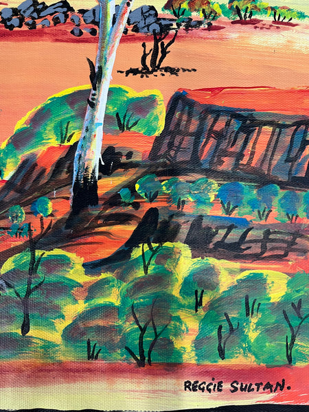 #14 Ayres Rock (Uluru) - REGGIE SULTAN Desert Art:  93cm x 70cm
