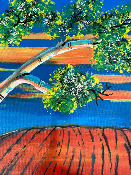 #14 Ayres Rock (Uluru) - REGGIE SULTAN Desert Art:  93cm x 70cm