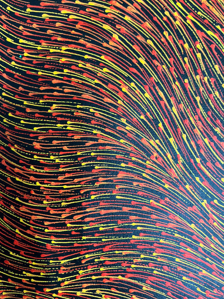 #311 Bush Medicine Seeds (Sunset) - SHARON NUMINA Aboriginal Art:  89cm x 147cm