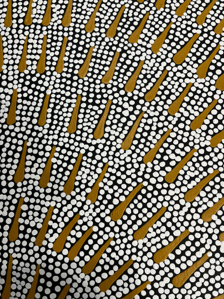 #53 Butterfly Dreaming - KARINA NAPALJARRI SPENCER Aboriginal Art:  58cm x 94cm