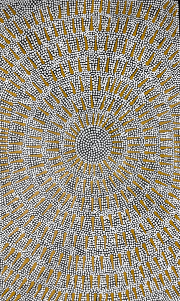 #53 Butterfly Dreaming - KARINA NAPALJARRI SPENCER Aboriginal Art:  58cm x 94cm